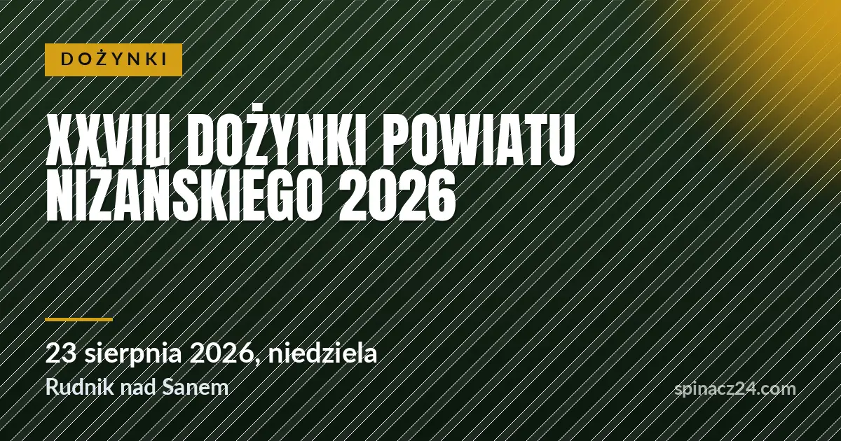 Plakat: XXVIII Dożynki Powiatu Niżańskiego 2026