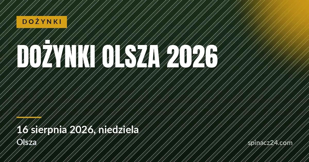 Plakat: Dożynki Olsza 2026