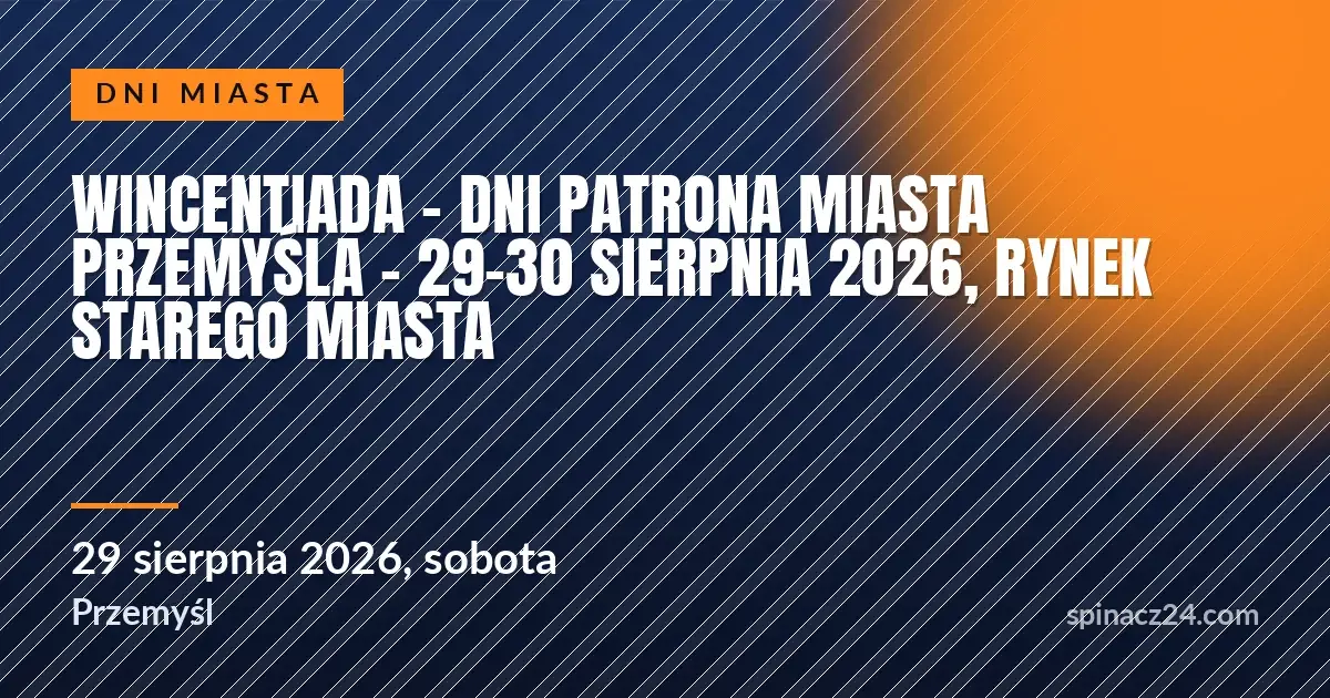 Plakat: Wincentiada – Dni Patrona Miasta Przemyśla