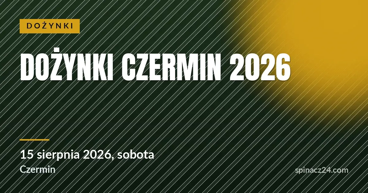 Plakat: Dożynki Czermin 2026