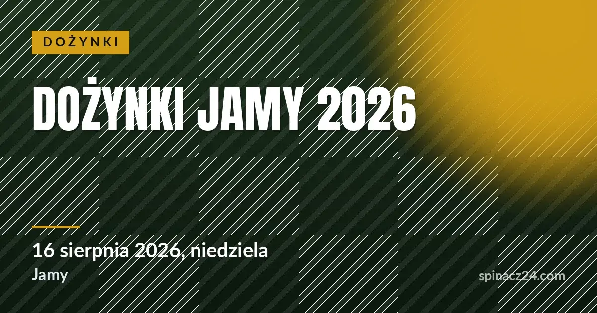 Plakat: Dożynki Jamy 2026