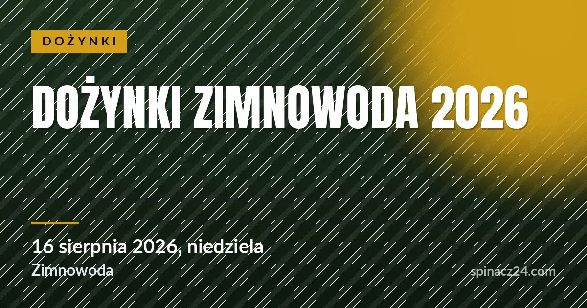 Plakat: Dożynki Zimnowoda 2026