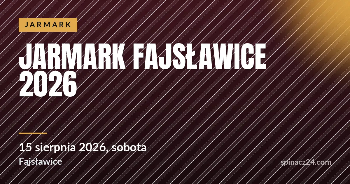 Plakat: Jarmark Fajsławice 2026