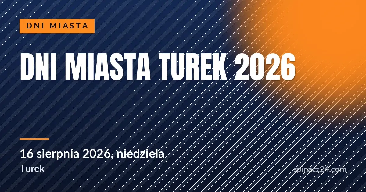 Plakat: Dni Miasta Turek 2026