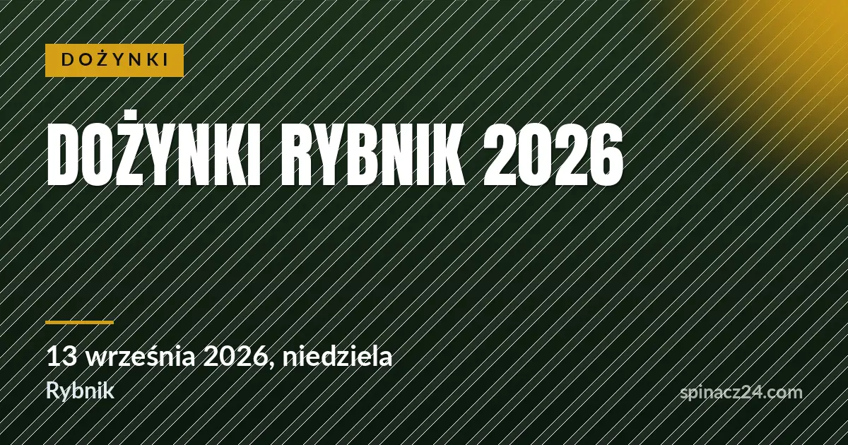 Plakat: Dożynki Rybnik 2026