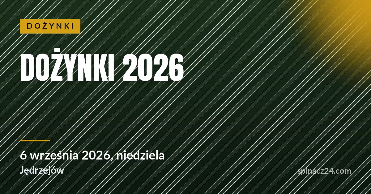 Plakat: Dożynki 2026
