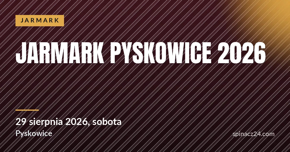 Plakat: Jarmark Pyskowice 2026