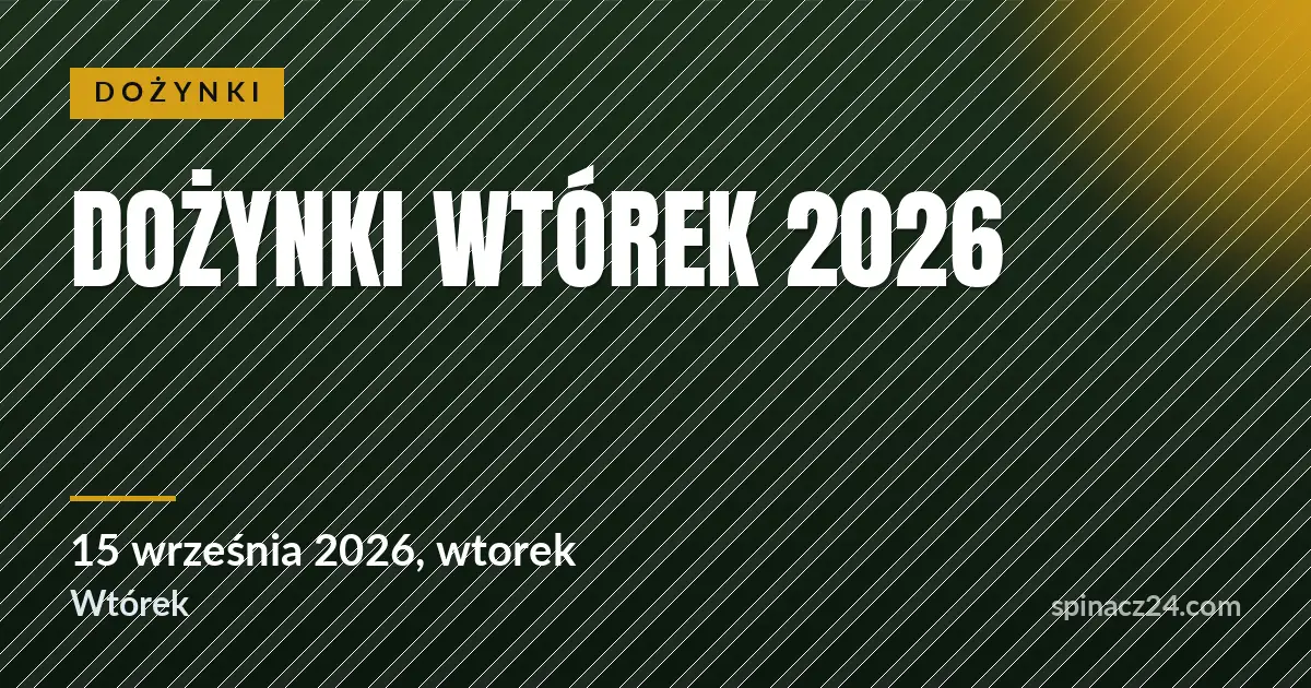 Plakat: Dożynki Wtórek 2026