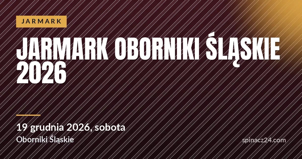 Plakat: Jarmark Oborniki Śląskie 2026
