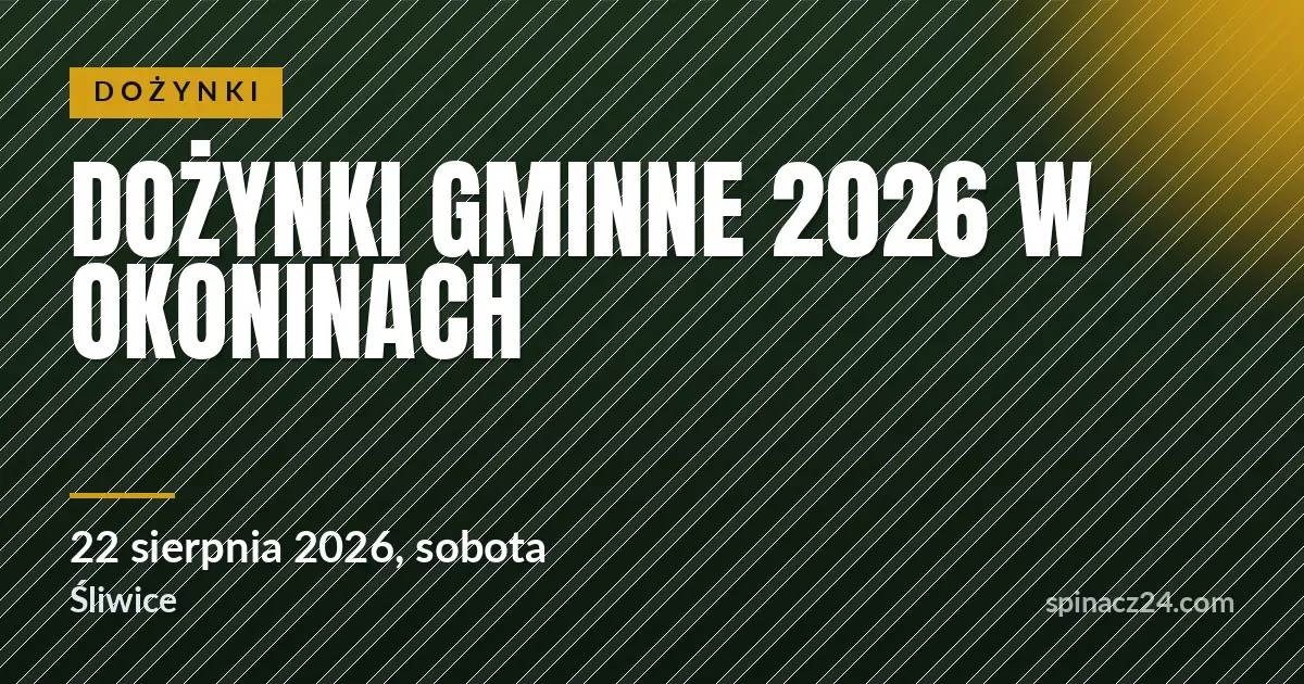 Plakat: Dożynki Gminne 2026 w Okoninach
