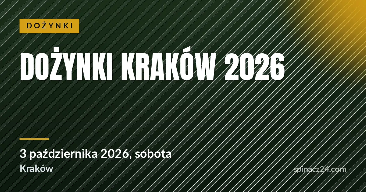 Plakat: Dożynki Kraków 2026