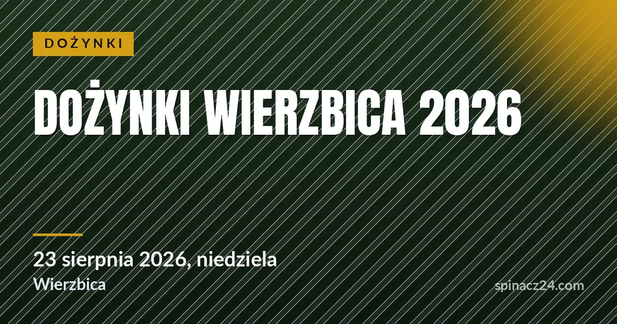 Plakat: Dożynki Wierzbica 2026