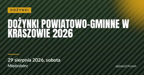 Plakat: Dożynki powiatowo-gminne w Kraszowie 2026