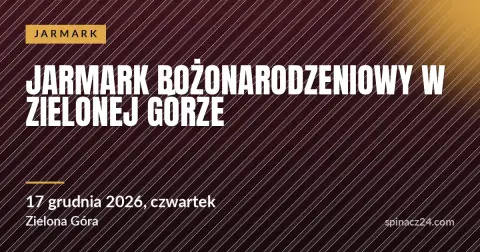 Plakat: Jarmark Bożonarodzeniowy w Zielonej Górze