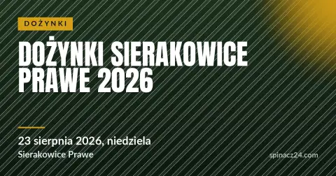 Plakat: Dożynki Sierakowice Prawe 2026