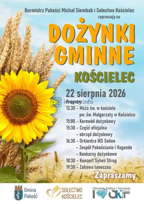 Dożynki Gminne 2026 w Kościelcu