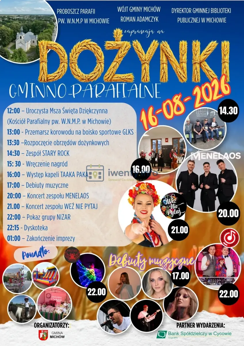 Plakat: Dożynki Gminno-Parafialne Michów